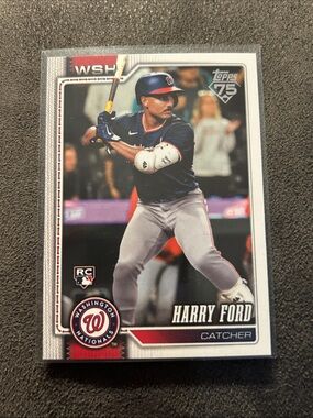 Topps Harry Ford Washington Nationals Rookie Card - Navy/Gray/Red